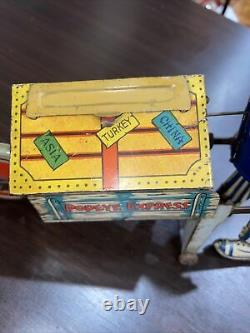 Vintage Marx Popeye Express Wind Up Tin Toy