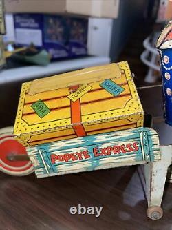 Vintage Marx Popeye Express Wind Up Tin Toy