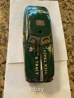 Vintage Marx Pressed Metal Litho Dick Tracy Squad Friction Car N0 1 6 3/4 Long