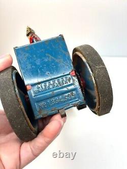 Vintage Marx Pressed Tin 6 wheel Deluxe Climbing Tractor Original