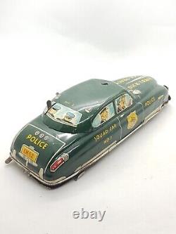 Vintage Marx Pressed Tin Litho Dick Tracy Squad Clockwork Friction Police Car