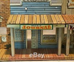 Vintage Marx ROY ROGERS MINERAL CITY Litho Tin Toy Building VERY GOOD Cond