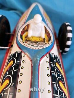 Vintage Marx Race Car Toys Tin Litho Wind-Up Metal Indianapolis 500 IndyCar Toy