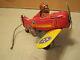 Vintage Marx Red Airplane #12 Tin Wind-up Stunt Airplane with Pilot
