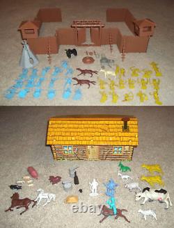 Vintage Marx Rin Tin Tin Fort Apache Cowboy and Indian Play Set