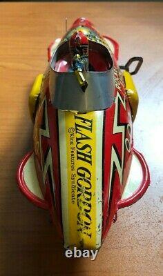 Vintage Marx Rocket Fighter Flash Gordon 5 Wind-Up Tin Toy Excellent condition
