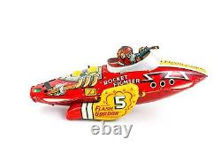 Vintage Marx Rocket Fighter Tin Lithograph Wind-up Friction Toy (Flash Gordon)