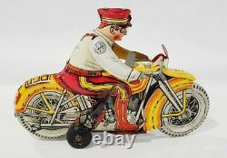 Vintage Marx Rookie Cop Policeman Wind Up Tin Toy Works Very Nice