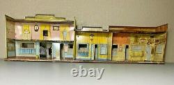 Vintage Marx Roy Rogers Mineral City Western Town Playset Building Tin Litho