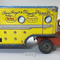 Vintage Marx Roy Rogers Trigger Tin Litho Dodge Truck & Trailer Semi