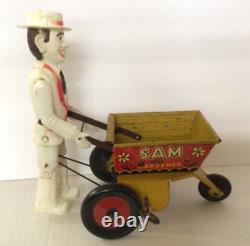 Vintage Marx Sam the Gardener Tin Litho Wind Up Toy RARE
