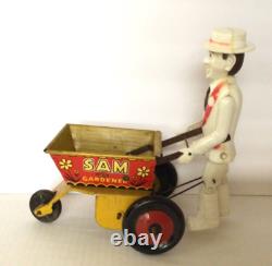 Vintage Marx Sam the Gardener Tin Litho Wind Up Toy RARE