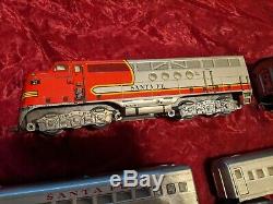 Vintage Marx Santa Fe 21 Train Set Locomotive Engines & Passenger cars 3152 3197