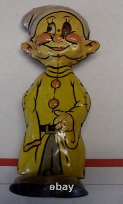 Vintage Marx Snow White Dopey Tin Wind-up Toy Working Condition