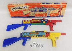 Vintage Marx Space Cadet Sparkling Laser Ray Gun Toy Lot Tom Corbett Rex Mars