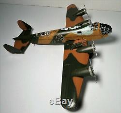 Vintage Marx Sparkling Aeroplane Windup Tin Camouflage Us Army Airplane
