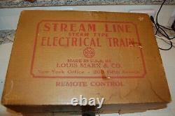 Vintage Marx Stream Line Tin Litho Train Set Working Tested New York Central