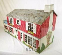 Vintage Marx Tin Dollhouse 2 Story