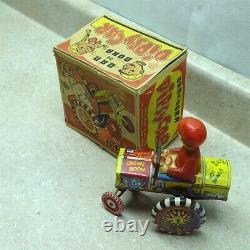 Vintage Marx Tin Litho Dipsy Car Dan, Wind Up Toy With Box, Works