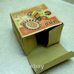 Vintage Marx Tin Litho Dipsy Car Dan, Wind Up Toy With Box, Works