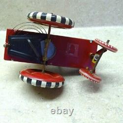 Vintage Marx Tin Litho Dipsy Car Dan, Wind Up Toy With Box, Works