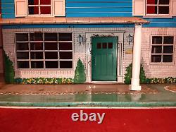 Vintage Marx Tin Litho Dollhouse 2 Story 5 Rooms Carport 26x15x15 Please Read