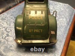 Vintage Marx Tin Litho Friction Metal Toy Siren Police Car 1st Pct