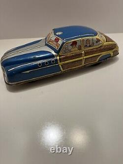 Vintage Marx Tin Litho Friction Woody Station Wagon Car 1950's