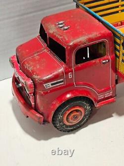 Vintage Marx Tin Litho Lazy Day Farms Stake Truck