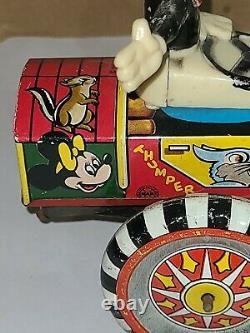 Vintage Marx Tin Litho Mickey Mouse Wind Up Car Works Disney