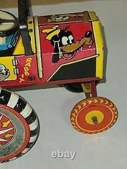 Vintage Marx Tin Litho Mickey Mouse Wind Up Car Works Disney