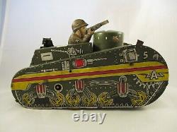 Vintage Marx Tin Litho Militory Army Tanks 5A & E12 Lot of 2