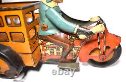 Vintage Marx Tin Litho Speed Boy 4 Motorcycle Toy Delivery Tin Litho Motorcycle