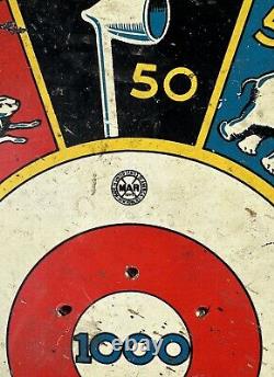 Vintage Marx Tin Litho Toy Swinging Double Bullseye Animal Target Game Carnival