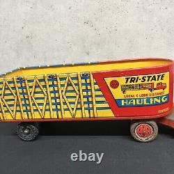 Vintage Marx Tin Litho Tri-State Hauling Trailer Clean Nice ST