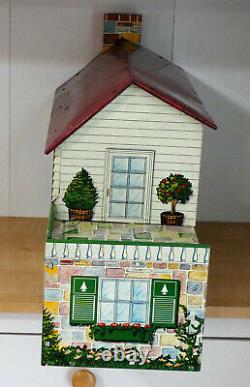 Vintage Marx Tin Litho Two Story Dollhouse with Disney Nursery & 20 PC Furniture
