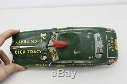 Vintage Marx Tin Litho Wind Up Dick Tracy Police Dept Squad Car Toy M44