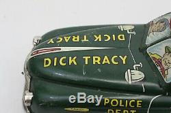Vintage Marx Tin Litho Wind Up Dick Tracy Police Dept Squad Car Toy M44