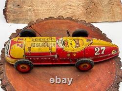 Vintage Marx Tin Litho Wind Up No. 27 Indy Race Car-Works-1858.24