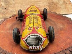 Vintage Marx Tin Litho Wind Up No. 27 Indy Race Car-Works-1858.24