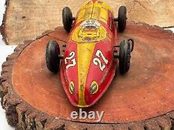 Vintage Marx Tin Litho Wind Up No. 27 Indy Race Car-Works-1858.24