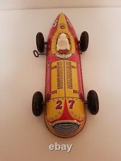 Vintage Marx Tin Litho Wind Up No. 27 Indy Race Car with Driver