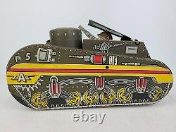 Vintage Marx Tin Litho Wind-up Tank Toy A 5 USA
