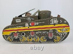 Vintage Marx Tin Litho Wind-up Tank Toy A 5 USA