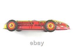 Vintage Marx Tin Litho Wind-up Toy Race Car #27 12 Inches Long Missing Driver