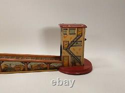 Vintage Marx Tin Litho Windup Toy Busy Miners 17 Long Tested and Working