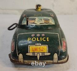 Vintage Marx Tin Lithograph Wind Up Dick Tracy Police Squad Car for restoration