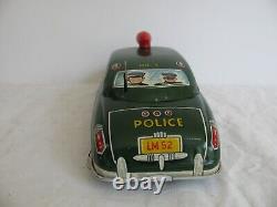 Vintage Marx Tin Lithograph Wind Up Dick Tracy Police Squad Car with Siren & Light
