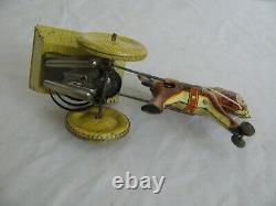 Vintage Marx Tin Lithograph Wind Up Donkey & Cart with Driver Works