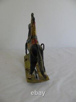 Vintage Marx Tin Lithograph Wind Up Rocking Horse with Cowboy Works